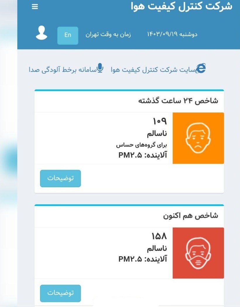 هوای تهران در وضعیت قرمز قرار گرفت | مدارس فردا باز است!