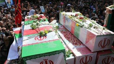 بدرقه پرشکوه پیکر ۱۰۰ شهید گمنام در تهران