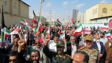 راهپیمایی جمعه نصر در بندر دیر