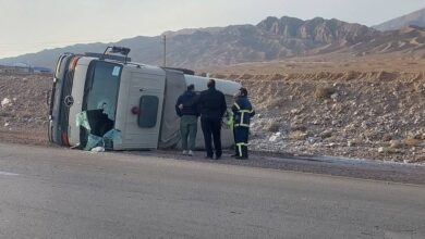 واژگونی تریلی در آرادان ۲ مصدوم برجای گذاشت